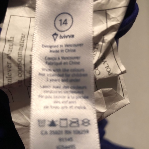 Ivivva. BY lulu lemon size 14 North Star purple pants. Pockets, hidden pocket. - Picture 10 of 12